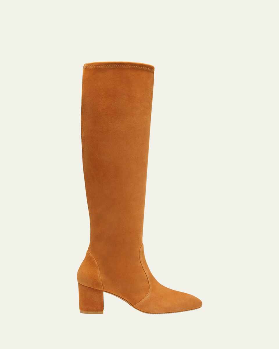Yuliana Stretch Suede Knee Boots